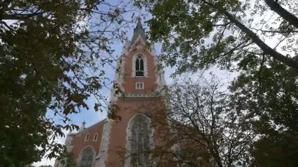 Sankt Elisabeth Kyrkan Wien Österrike — Stockvideo