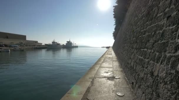 海側の石垣 — ストック動画