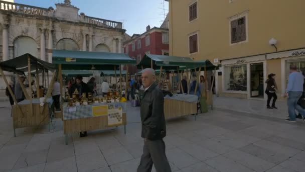 街市上的销售摊位 — 图库视频影像
