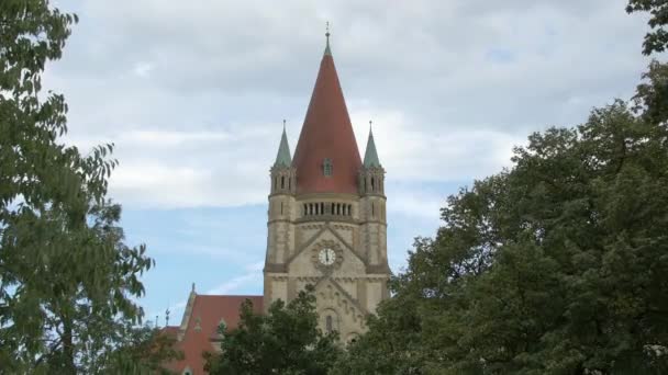 Wieża Zegarowa Wiedeń Austria — Wideo stockowe