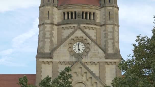 Blick Auf Einen Uhrenturm Wien Österreich — Stockvideo