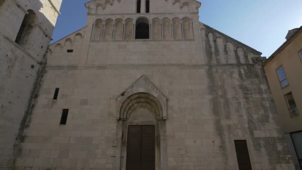 Façade Une Église Romane — Video