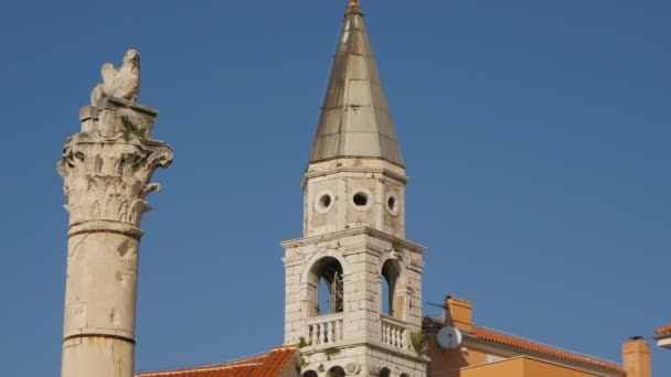 Kolumna Dzwonnica Kościelna — Wideo stockowe