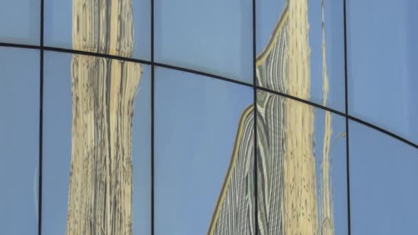 Stephansdom Odbity Szklanej Fasadzie — Wideo stockowe