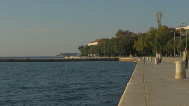 Zadar海滨 旅行概念 — 图库视频影像