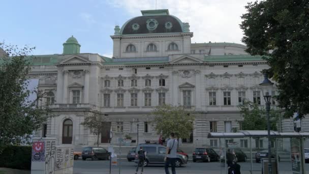 Volkstheater Visto Desde Neustiftgasse — Vídeos de Stock