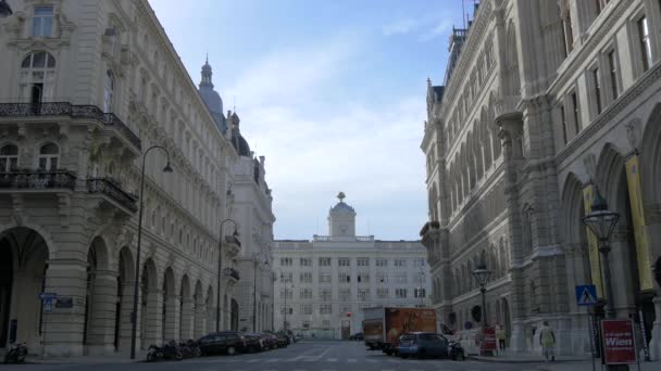 Landesgerichtsstrasse Wien Österrike — Stockvideo