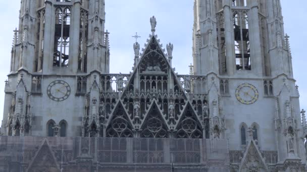 Detalhe Votivkirche Viena Áustria — Vídeo de Stock