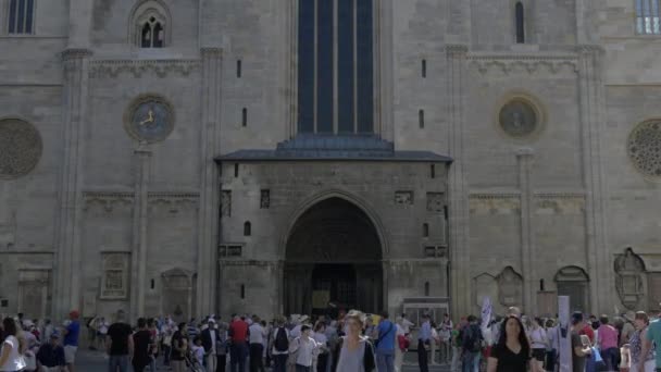 Fachada Catedral Santo Estêvão — Vídeo de Stock