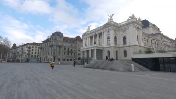 Opera House Zurich Suiza — Vídeo de stock