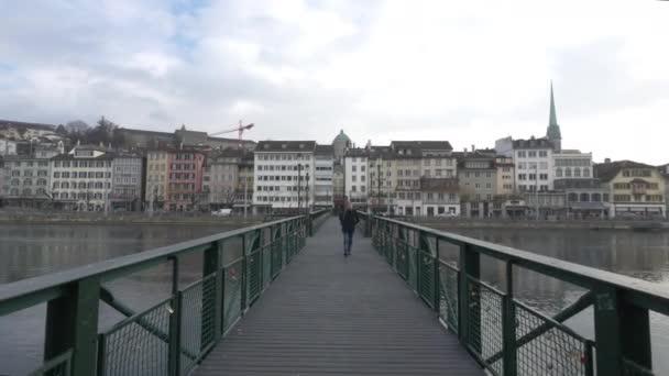 Ponte Zurigo Svizzera — Video Stock