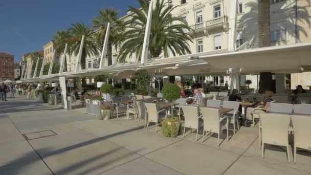 Restaurantes Aire Libre Riva Promenade — Vídeos de Stock