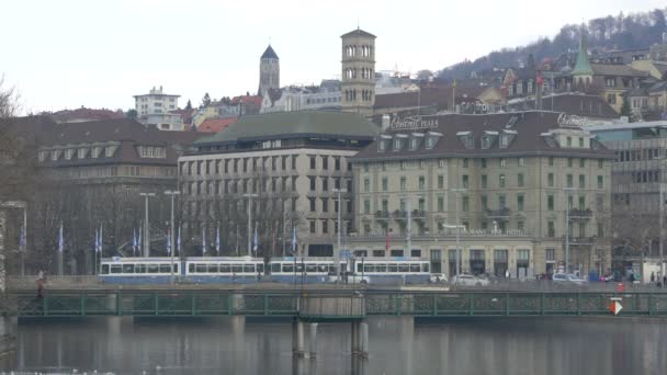 Bridge Central Plaza Hotel Zurigo Svizzera — Video Stock