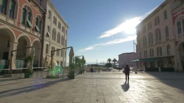 Plaza República Día Soleado — Vídeos de Stock