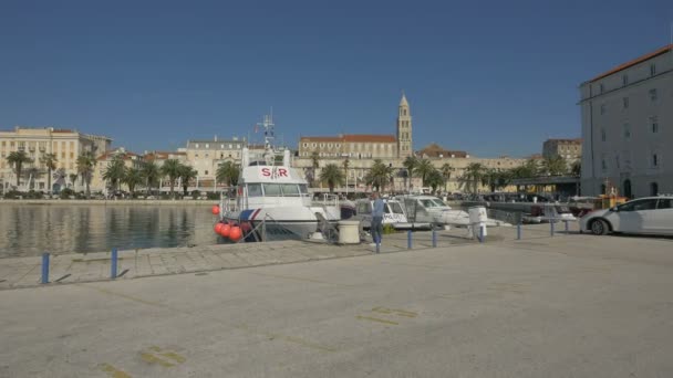 Split Waterfront Croatia — Stock Video