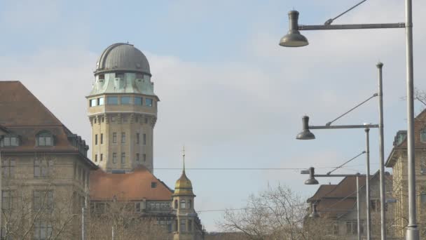 Wieża Obserwatorium Zurychu Szwajcaria — Wideo stockowe