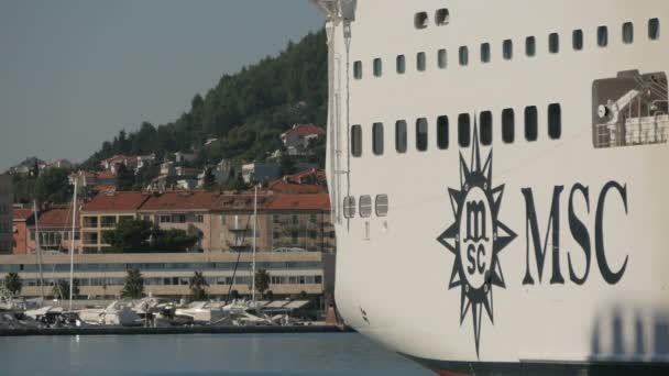 Msc Logotyp Ett Fartyg — Stockvideo