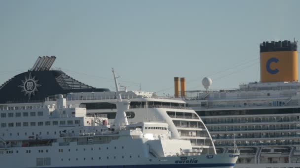 Vue Des Navires Croisière Ancrés — Video