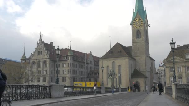 Iglesia Fraumunster Zurich Suiza — Vídeos de Stock