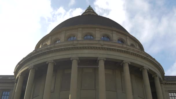 Vista Angolo Basso Della Cupola Dell Università Zurigo — Video Stock