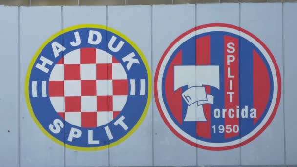 Logo Van Hajduk Split Torcida Split — Stockvideo