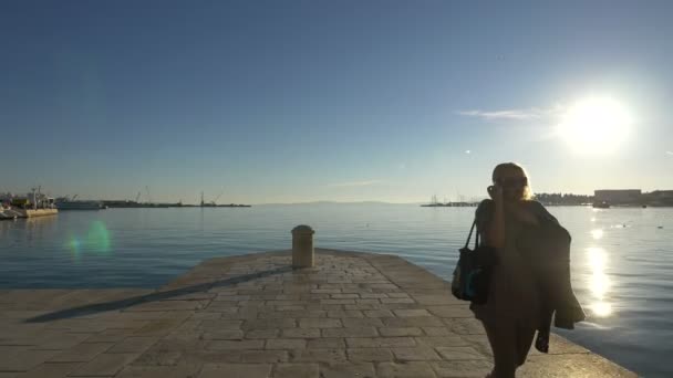 Paseo Marítimo Mar — Vídeo de stock