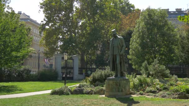 Franz Josef Statue Wien Österreich — Stockvideo