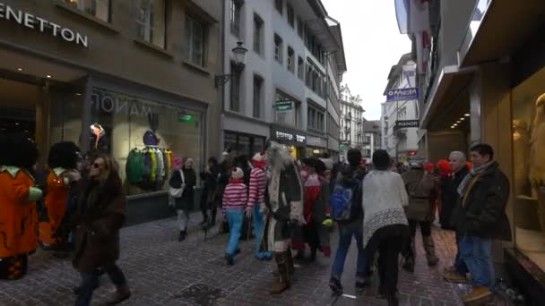 Strada Affollata Lucerna — Video Stock