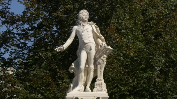 Mozart Memorial Wenen — Stockvideo