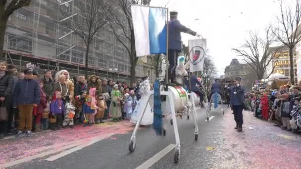 Ridmekaniska Hästar Karneval — Stockvideo