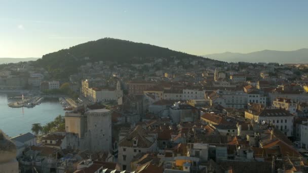 Panoramiczny Widok Stare Miasto Split — Wideo stockowe