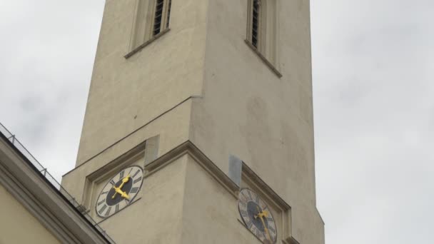 Vista Torre Del Reloj Viena — Vídeo de stock