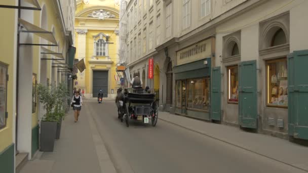 Вулиця Планкенгассе Відень Австрія — стокове відео