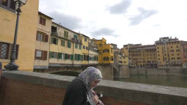 Menschen Fotografieren Eine Brücke — Stockvideo