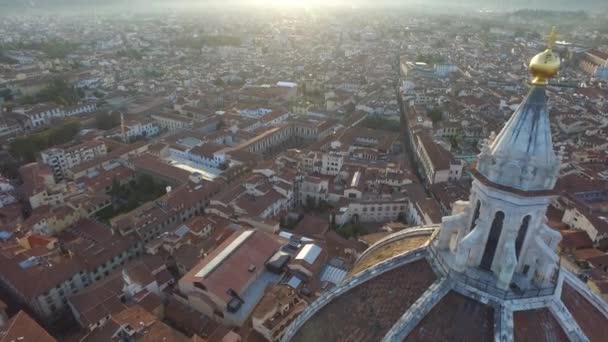 Vista Aérea Una Cúpula Catedral Florencia — Vídeo de stock