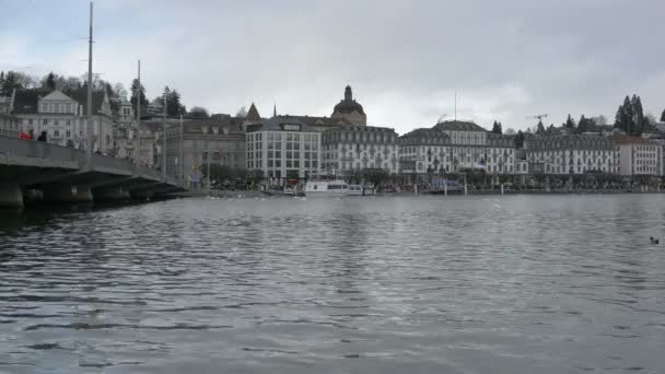 Reuss Luzern Schweiz — Stockvideo