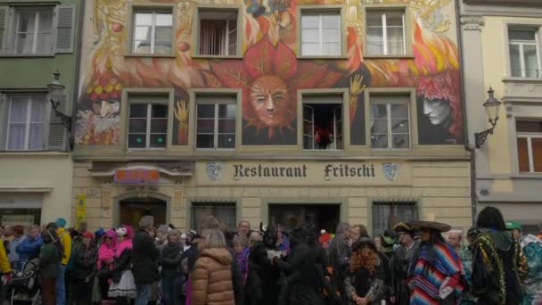 Naklonění Restaurace Fritschi Lucerně — Stock video