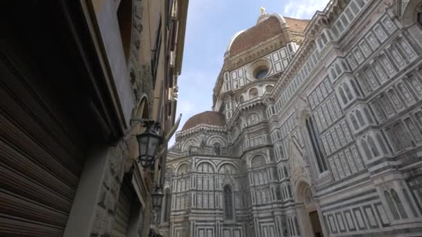 Здания Рядом Собором Флоренции — стоковое видео