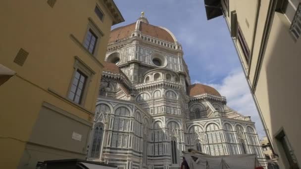 Kathedrale Von Florenz Und Gebäudeecken — Stockvideo