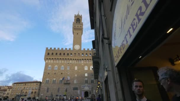 Edificios Junto Ayuntamiento Florencia — Vídeo de stock
