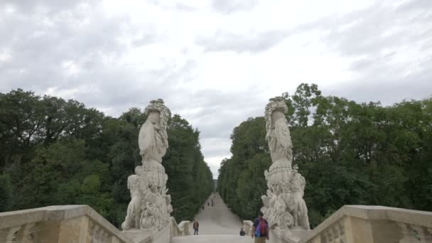 Schody Posągi Gloriette — Wideo stockowe