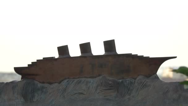 铁制的船模型 — 图库视频影像