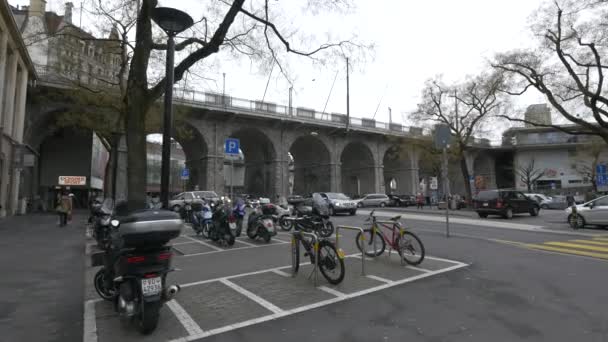 Rue Centrale Rue Grand Pond Lozan — Stok video
