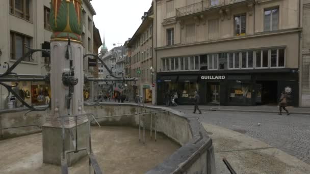 Place Palud Lausanne — Stockvideo
