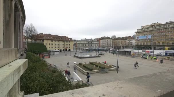 Place Riponne Nagy Szöge Lausanne — Stock videók