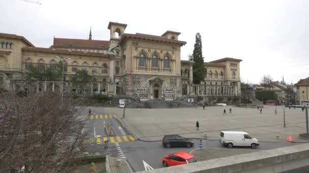 Palais Rumine Lausanne — Stockvideo
