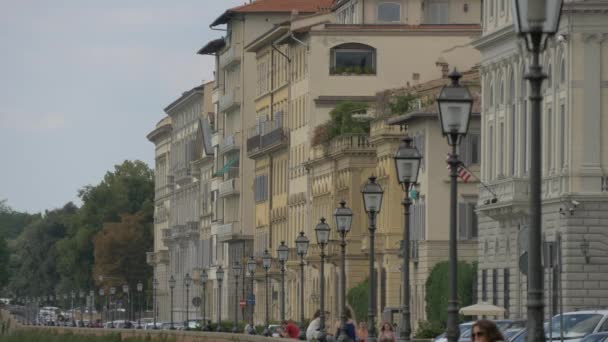 Postos Iluminação Edifícios — Vídeo de Stock