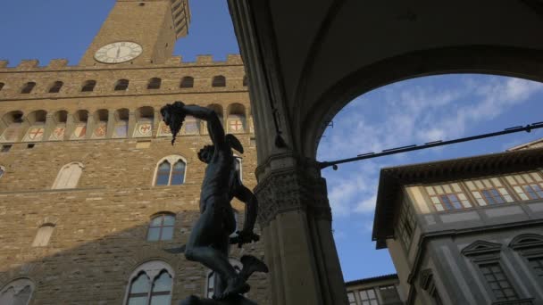 Rzeźba Perseusza Florencji — Wideo stockowe