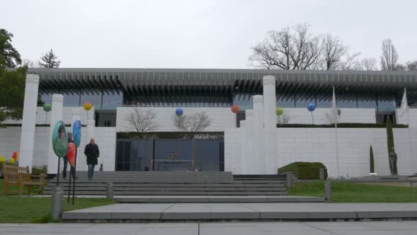 Entrada Museu Olímpico Lausanne — Vídeo de Stock