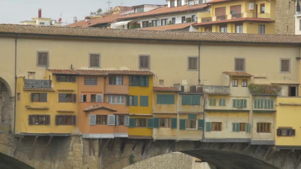 Clădiri Din Ponte Vecchio Florența — Videoclip de stoc
